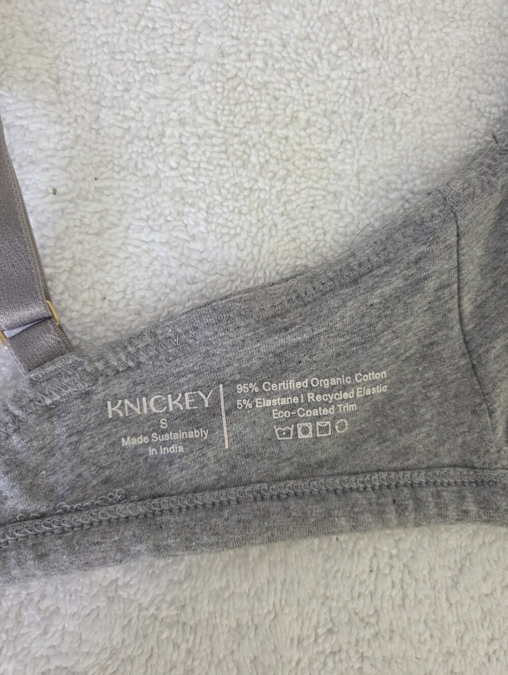 Knickey Triangle Bralette Women's Size Small Bundle Of 3 Organic Cotton - Picture 10 of 12